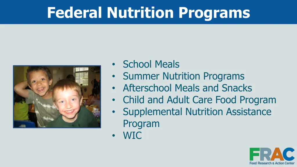 federal nutrition programs