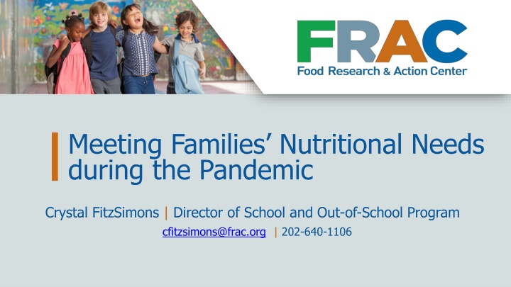 meeting families nutritional needs during