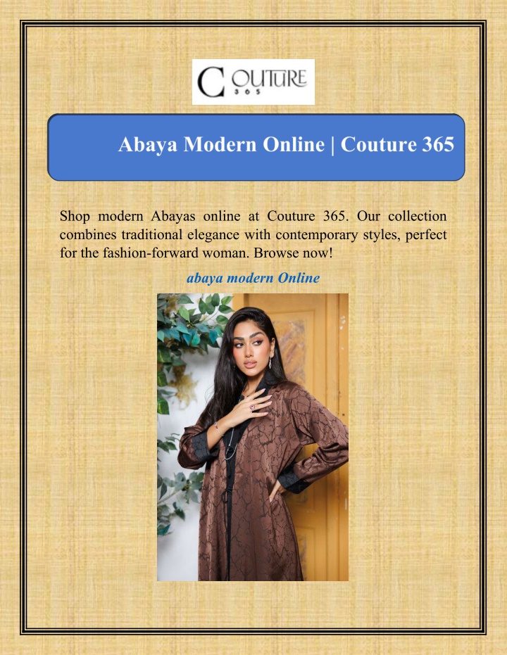 shop modern abayas online at couture