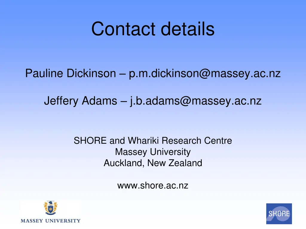 contact details