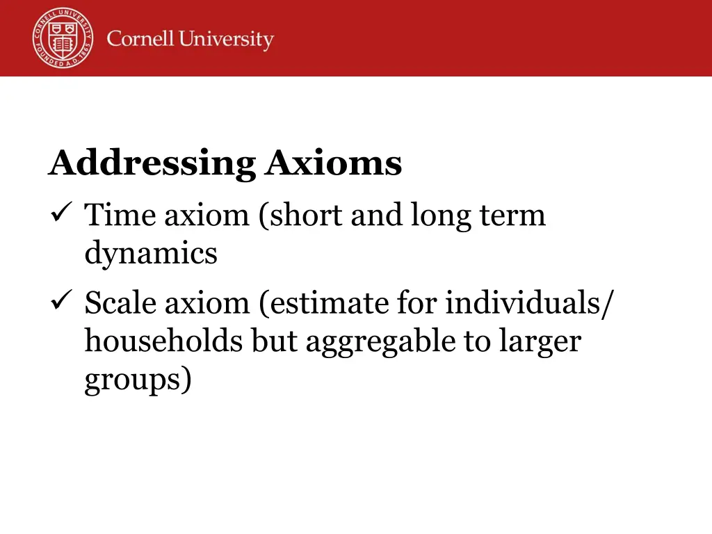 addressing axioms time axiom short and long term