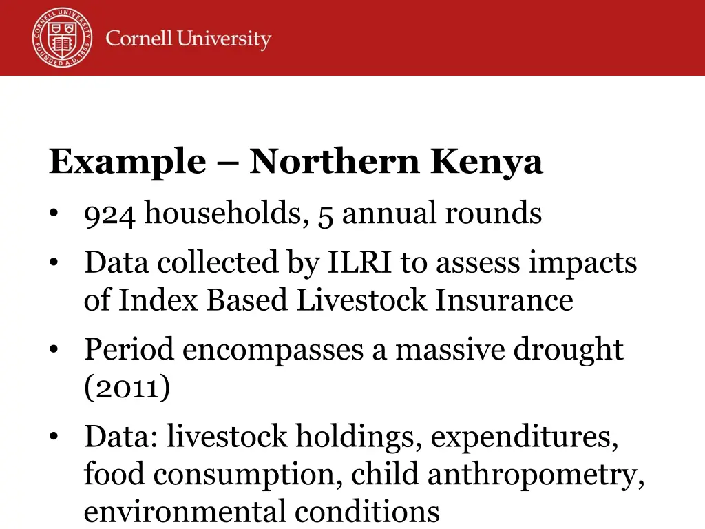 example northern kenya 924 households 5 annual