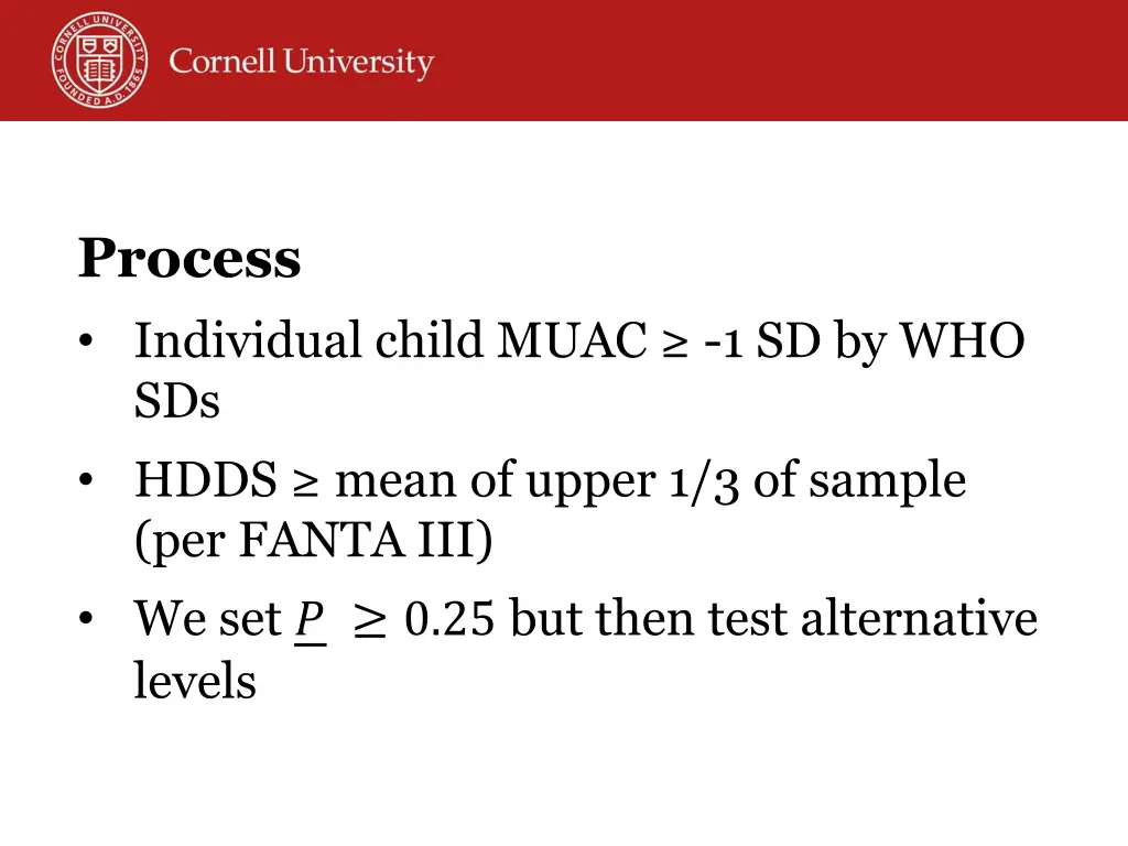 process individual child muac