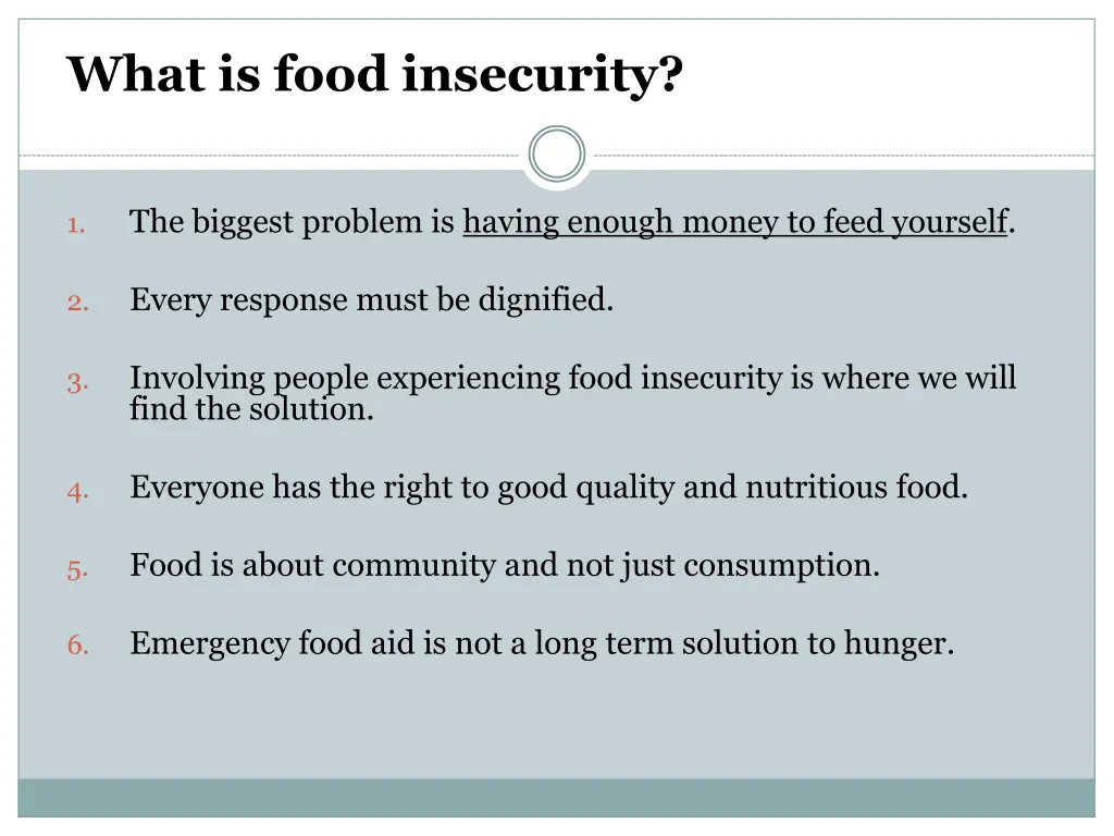 what is food insecurity