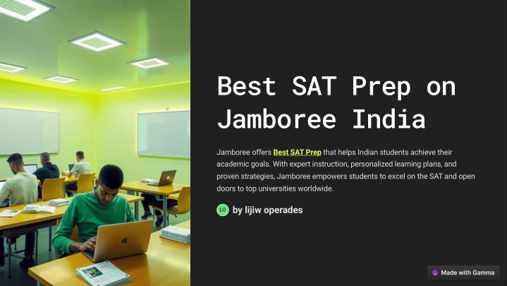 best sat prep on jamboree india