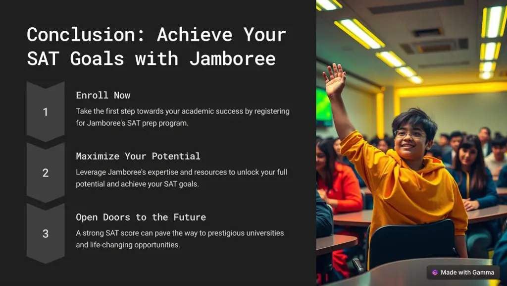 conclusion achieve your sat goals with jamboree