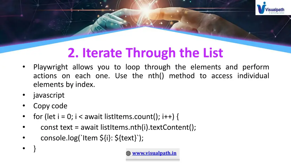 2 iterate through the list playwright allows