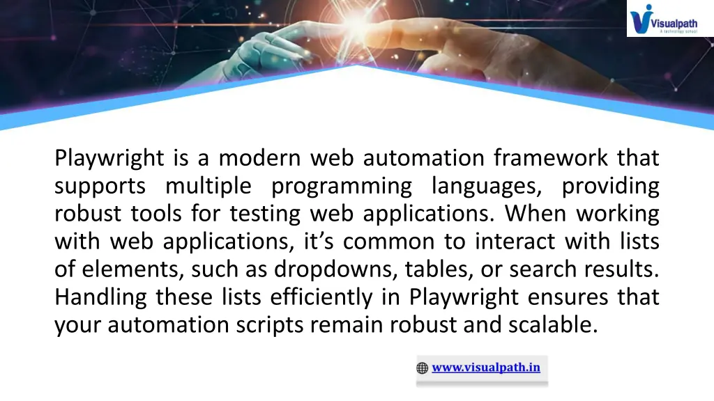 playwright is a modern web automation framework