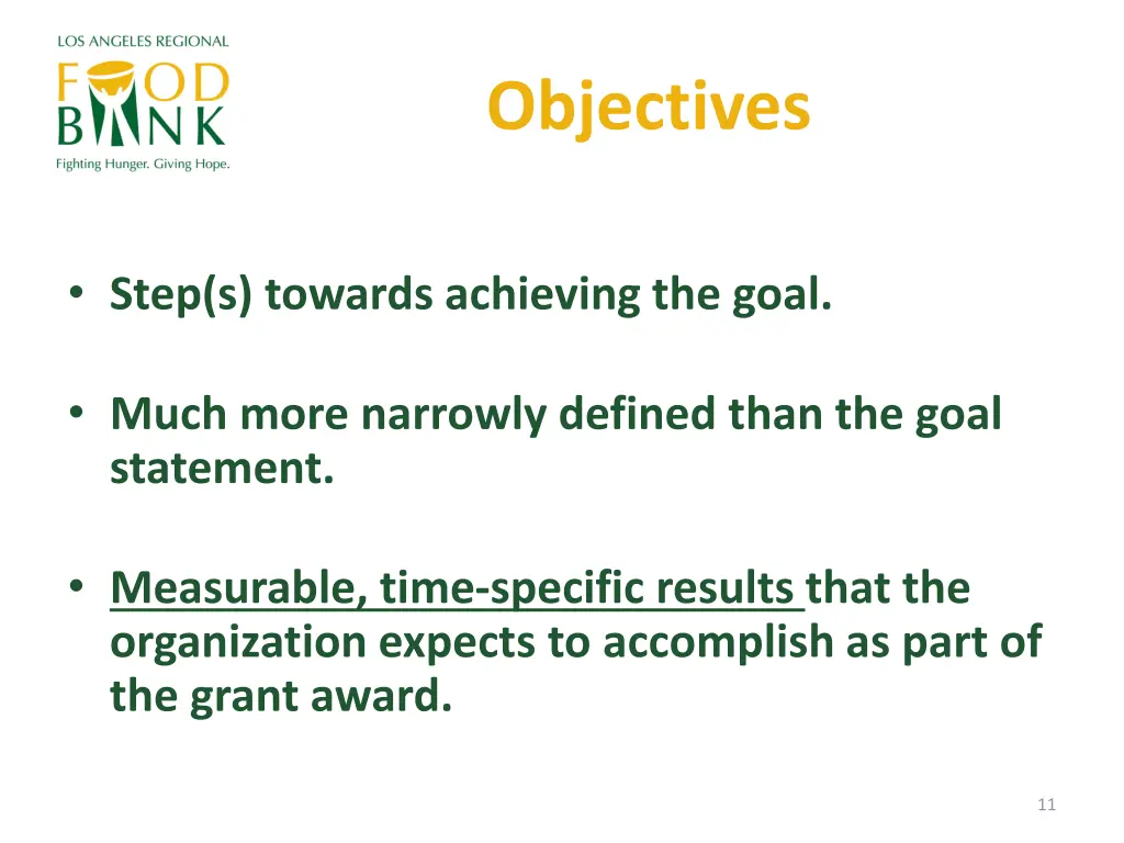 objectives