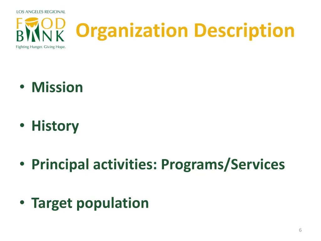 organization description