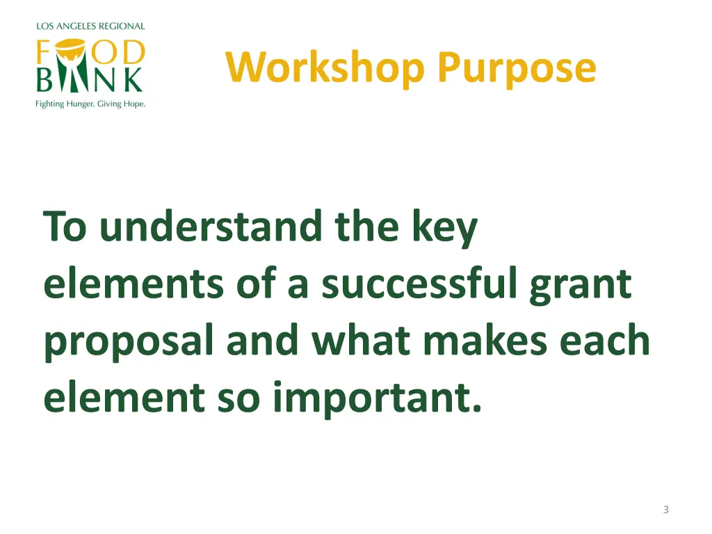 workshop purpose