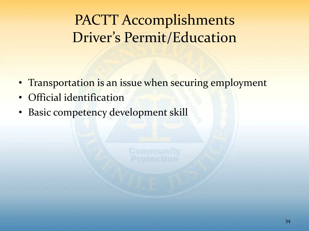 pactt accomplishments driver s permit education