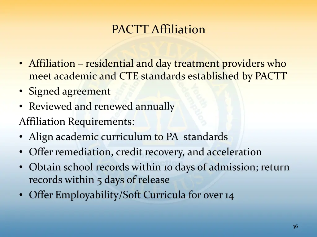 pactt affiliation