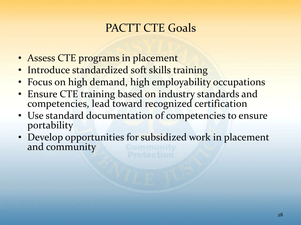 pactt cte goals