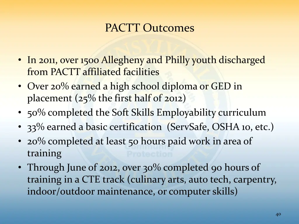 pactt outcomes