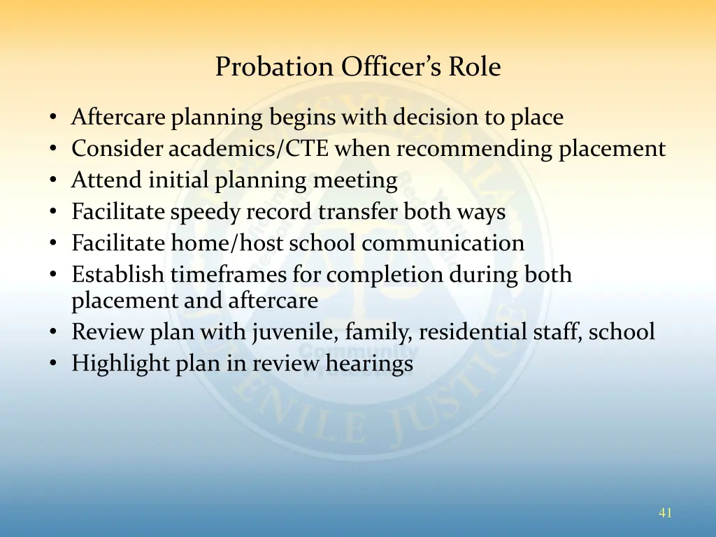 probation officer s role