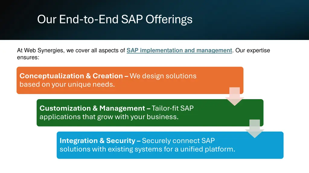 our end to end sap offerings