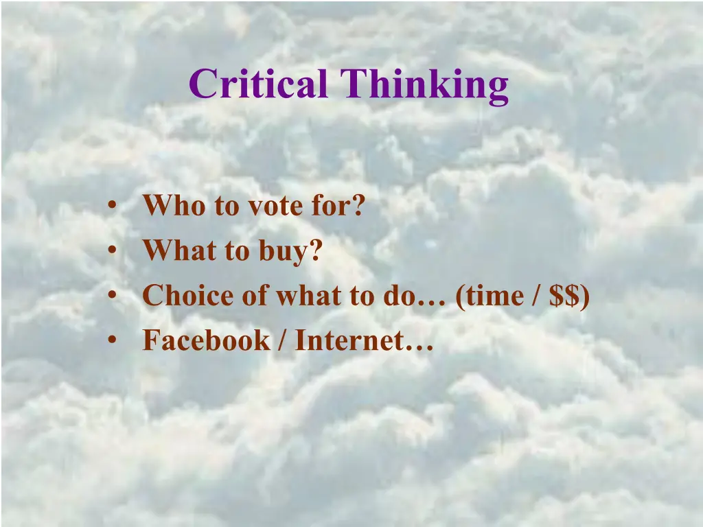 critical thinking