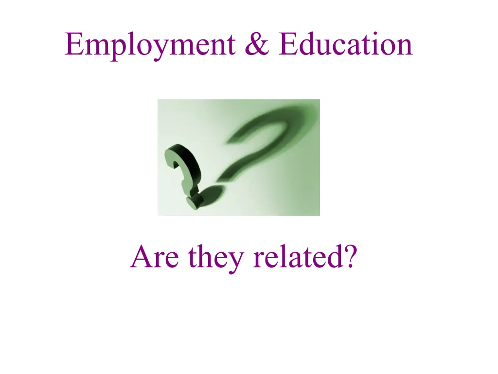 employment education