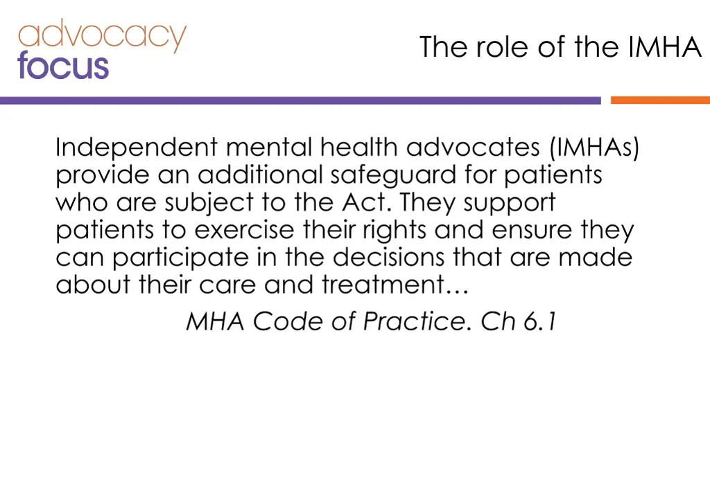 the role of the imha