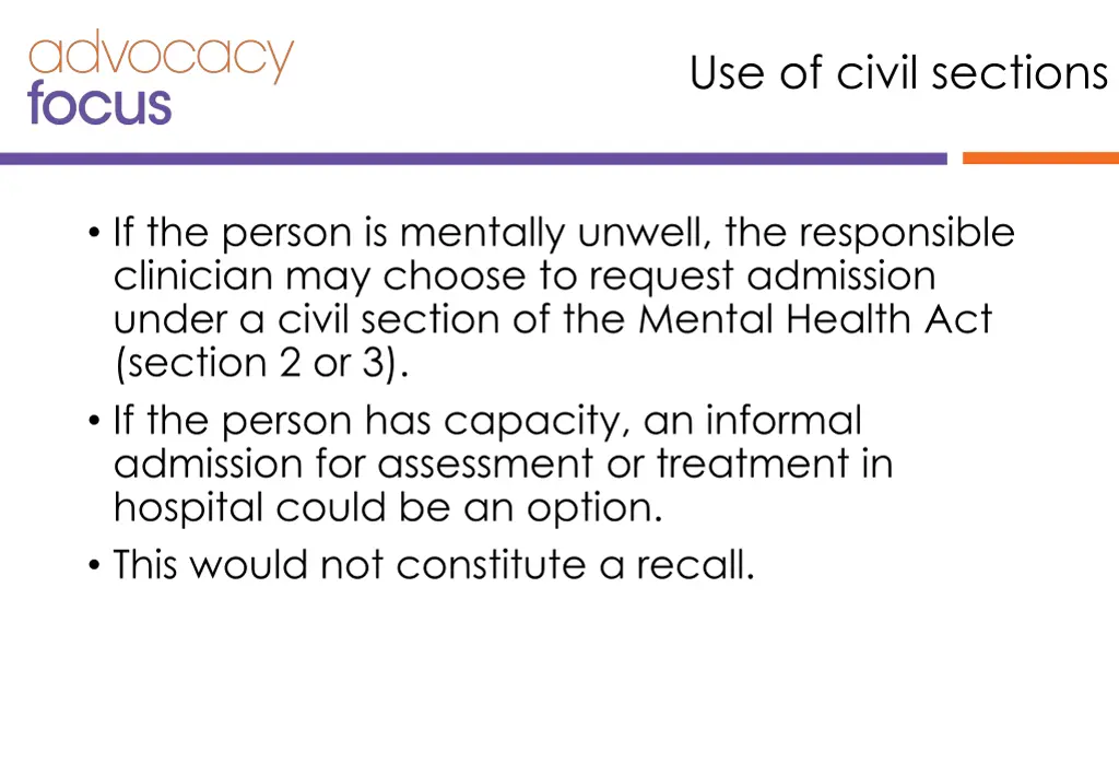 use of civil sections