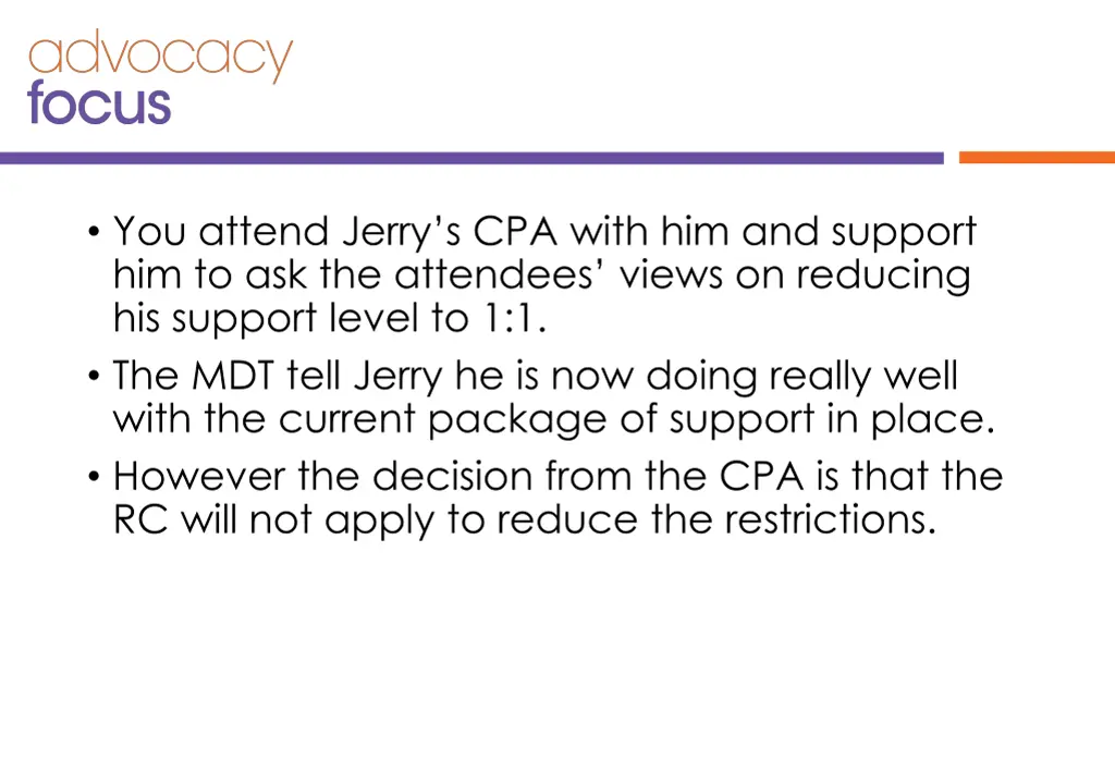 you attend jerry s cpa with him and support