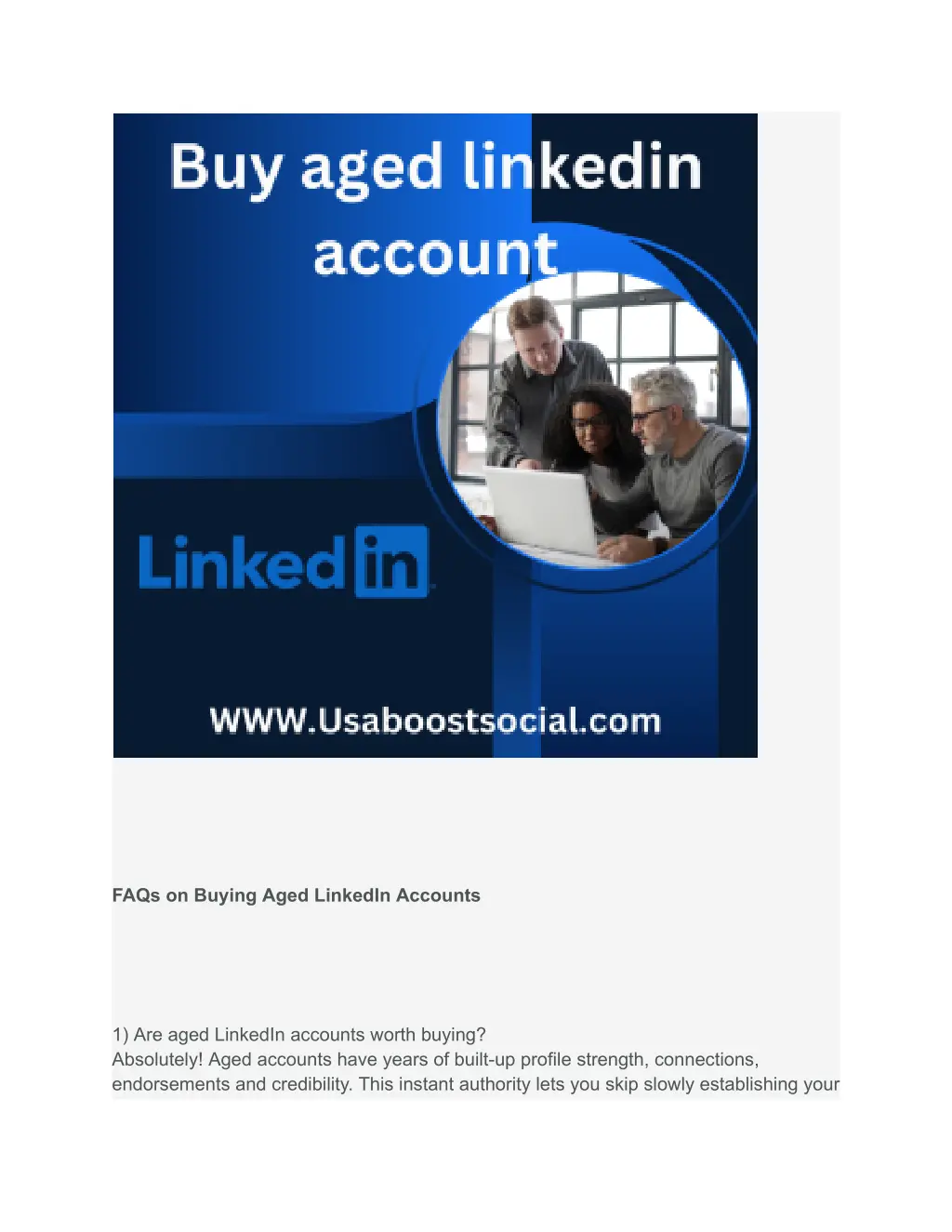 faqs on buying aged linkedin accounts