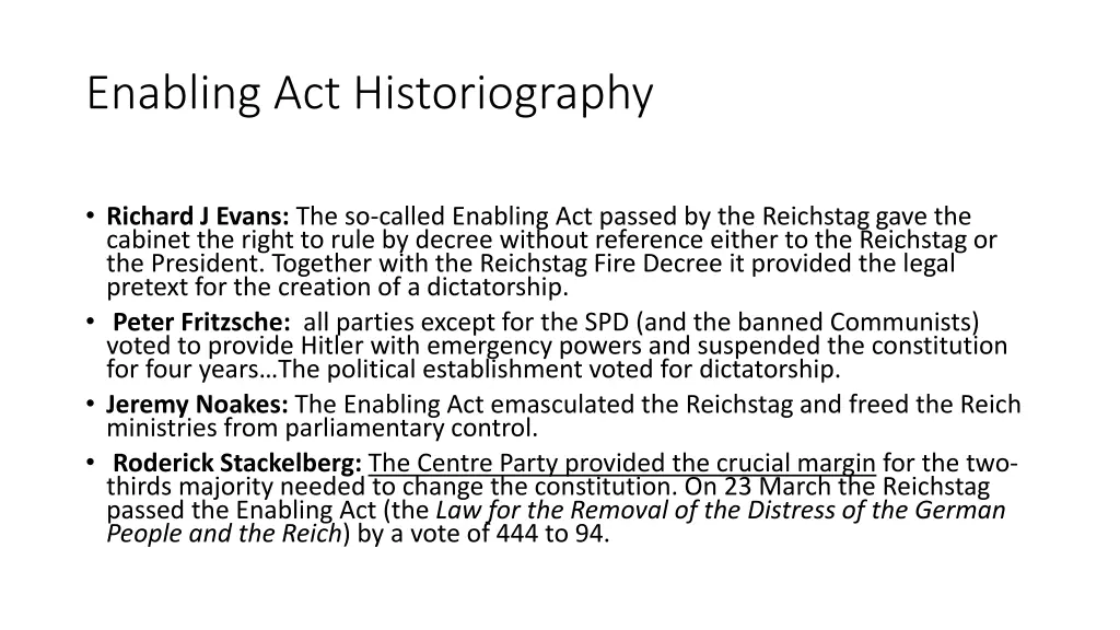 enabling act historiography