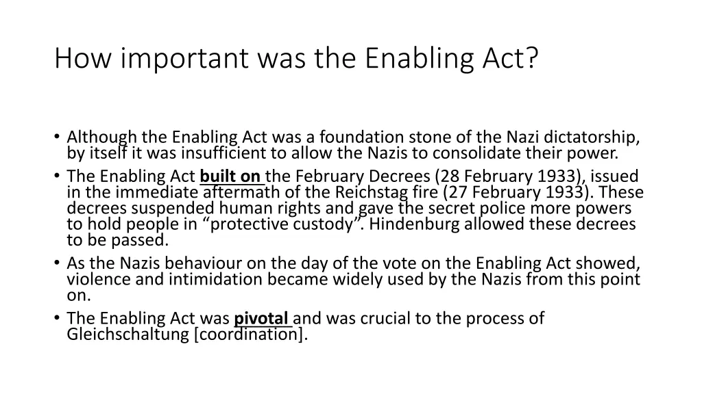 how important was the enabling act