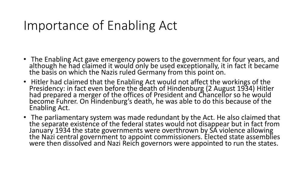 importance of enabling act