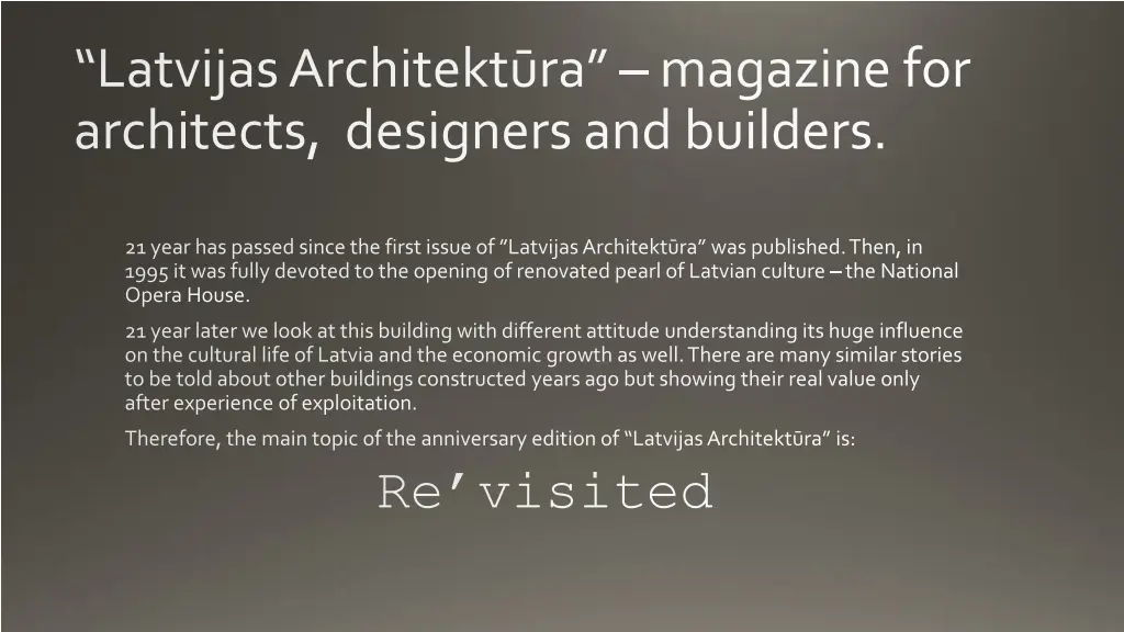 latvijas architekt ra magazine for architects