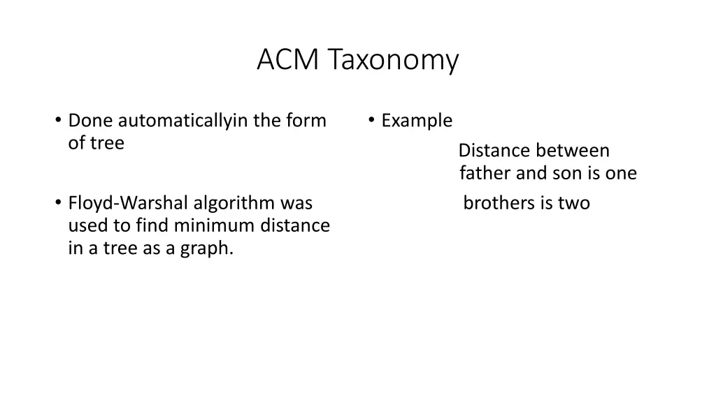 acm taxonomy