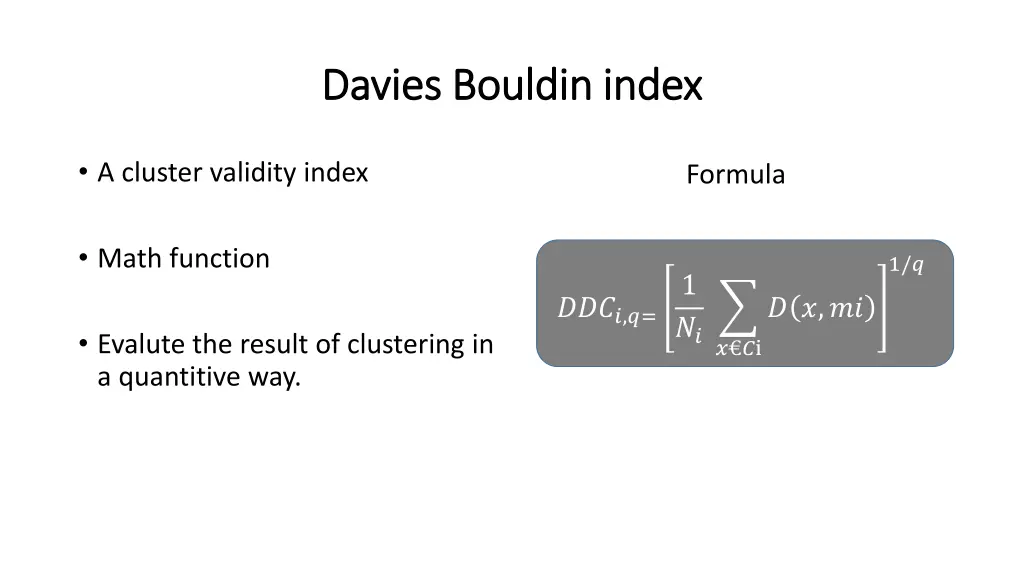 davies davies bouldin bouldinindex