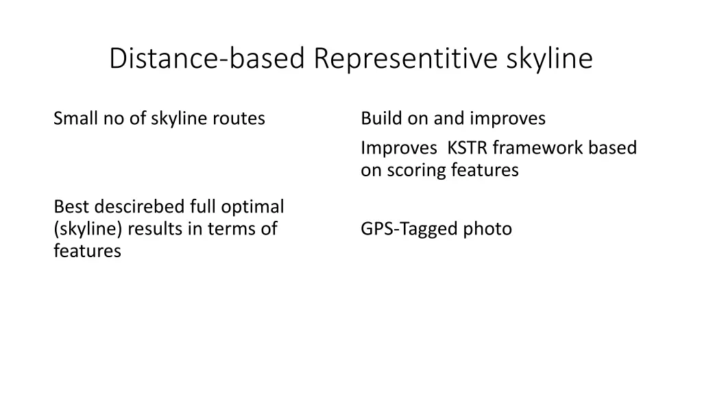 distance based representitive skyline