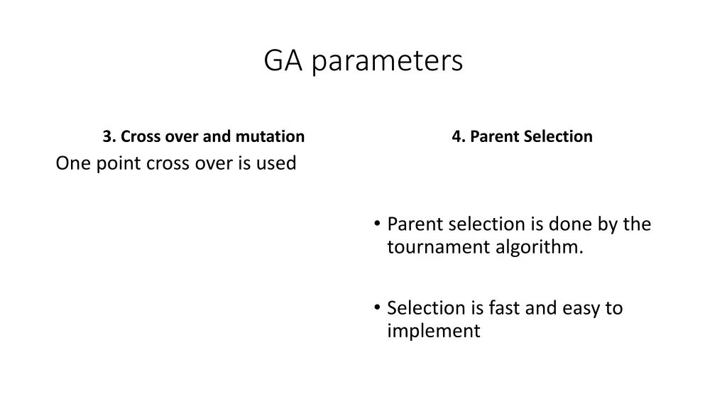 ga parameters 1