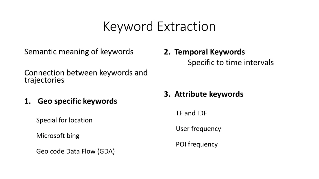 keyword extraction