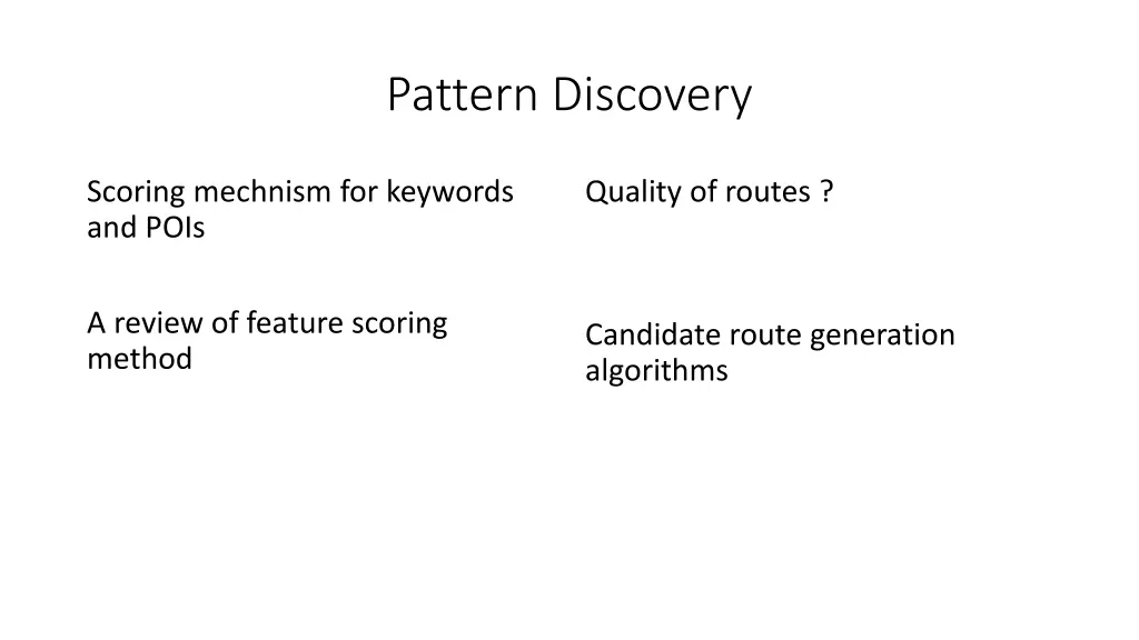 pattern discovery