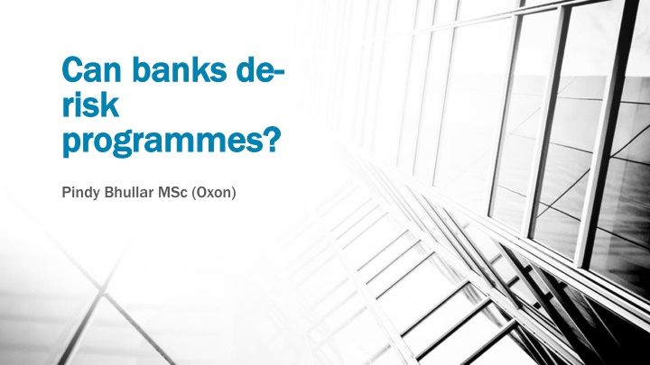 can banks de can banks de risk risk programmes