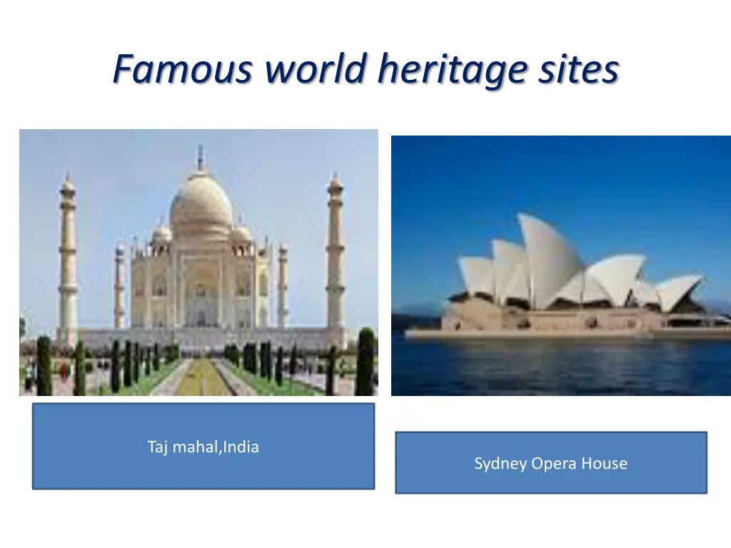 famous world heritage sites