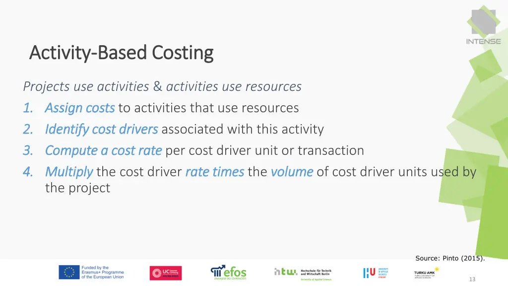 activity activity based costing based costing