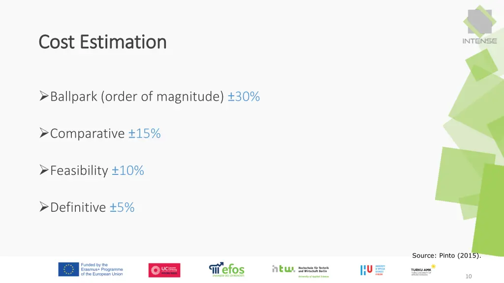 cost estimation cost estimation