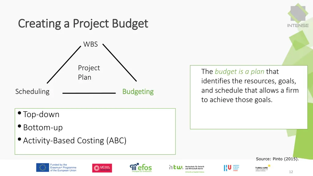 creating a project budget creating a project