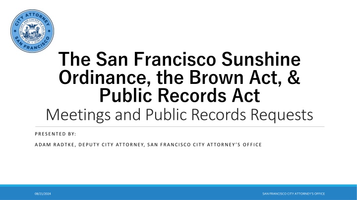 the san francisco sunshine ordinance the brown