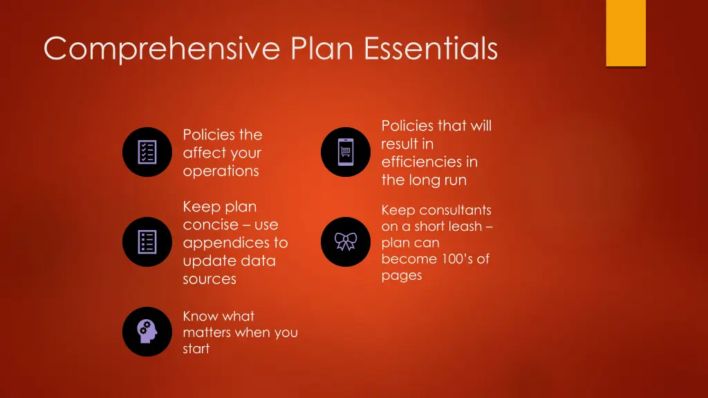 comprehensive plan essentials