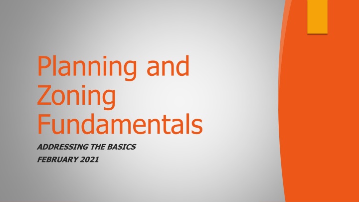 planning and zoning fundamentals