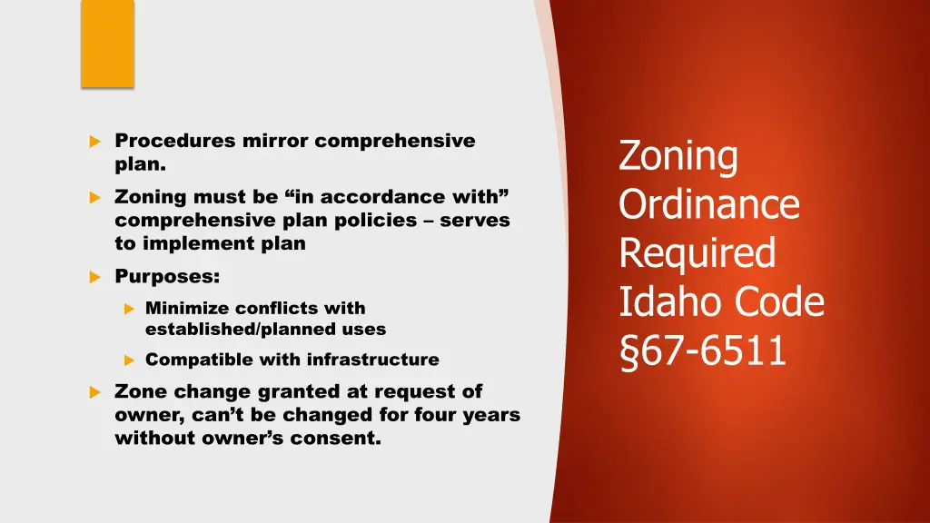 procedures mirror comprehensive plan zoning must