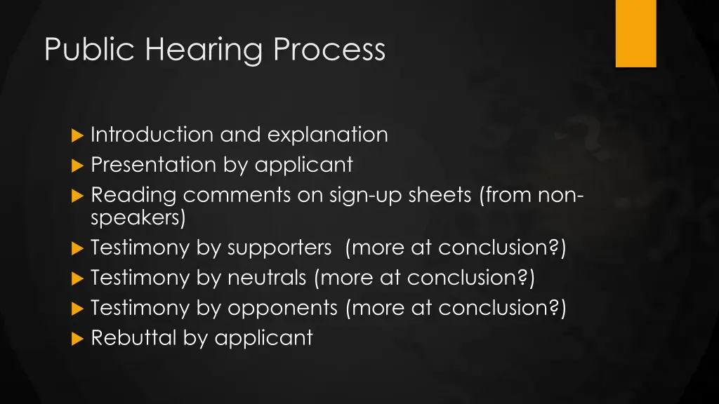 public hearing process