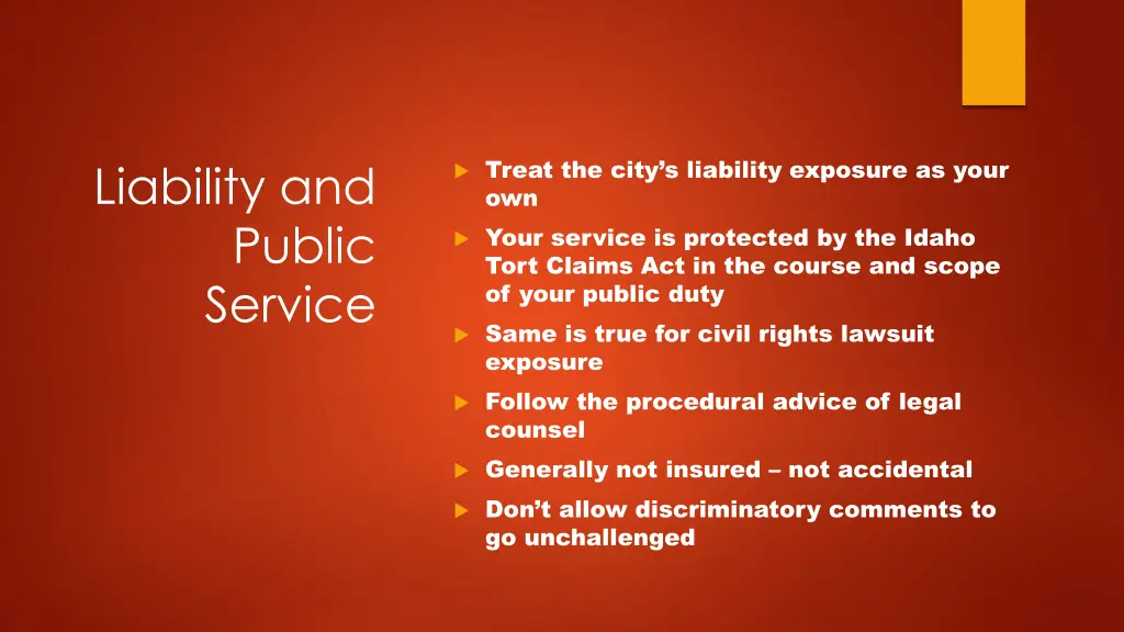 treat the city s liability exposure as your