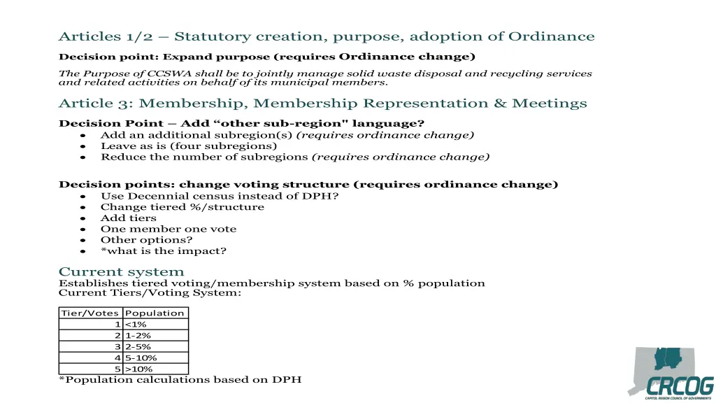 articles 1 2 statutory creation purpose adoption