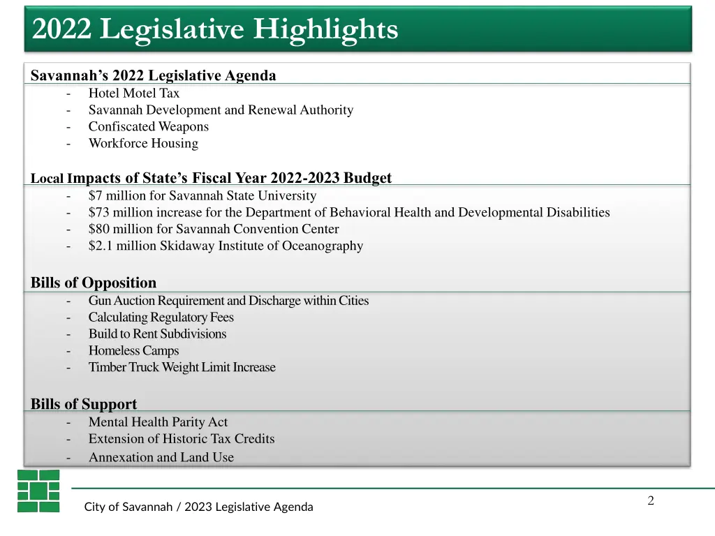 2022 legislative highlights